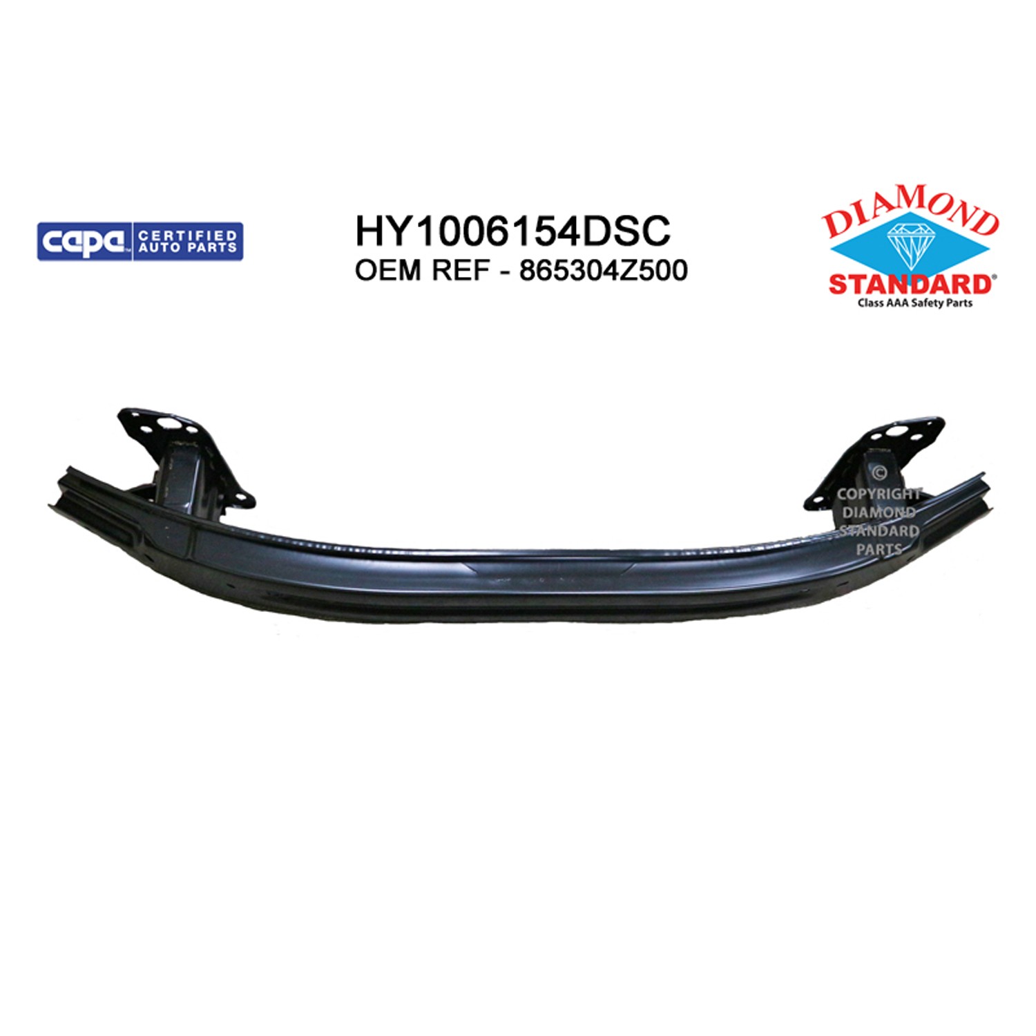 Bumper Cover Reinforcement Front w/o Intelligent Cruise Control CAPA for Hyundai Santa Fe Sport 2017–2018