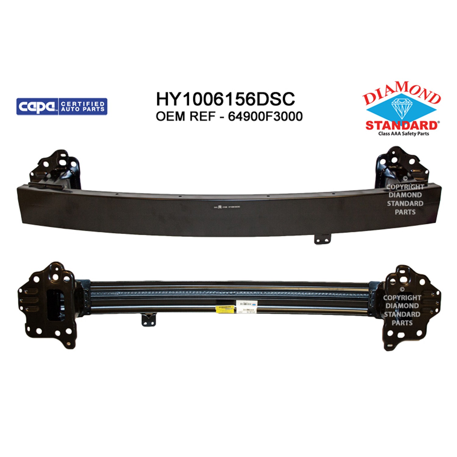 Bumper Cover Reinforcement Front w/o Intelligent Cruise Cont USA Built CAPA for Hyundai Elantra Sedan 2017–2020