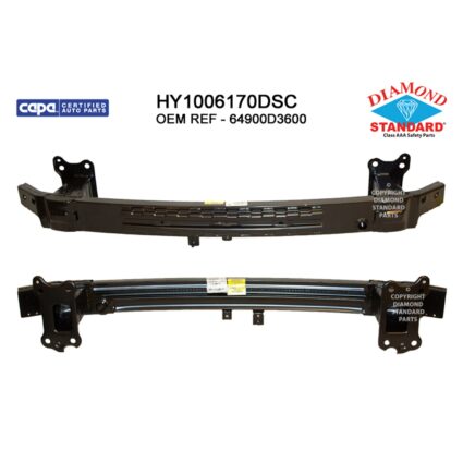 Bumper Cover Reinforcement Front w/o Pedestrian Recognition CAPA for Hyundai Tucson 2019–2021