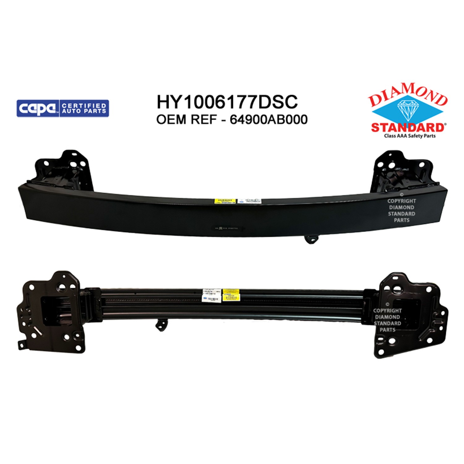 Bumper Cover Reinforcement Front w/o Radar Cruise Control USA Built CAPA for Hyundai Elantra 2021–2023