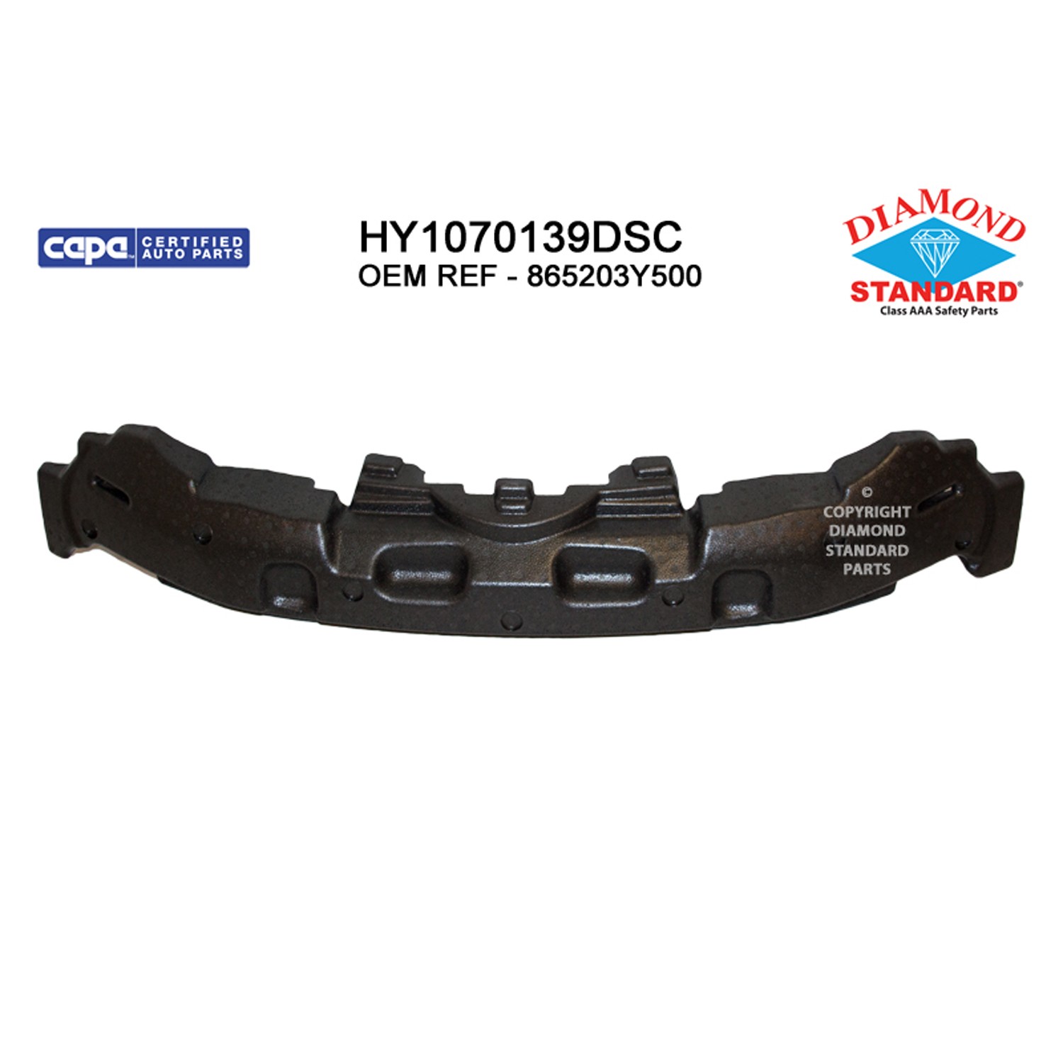 Bumper Impact Absorber Front USA Built CAPA for Hyundai Elantra Sedan 2014–2016