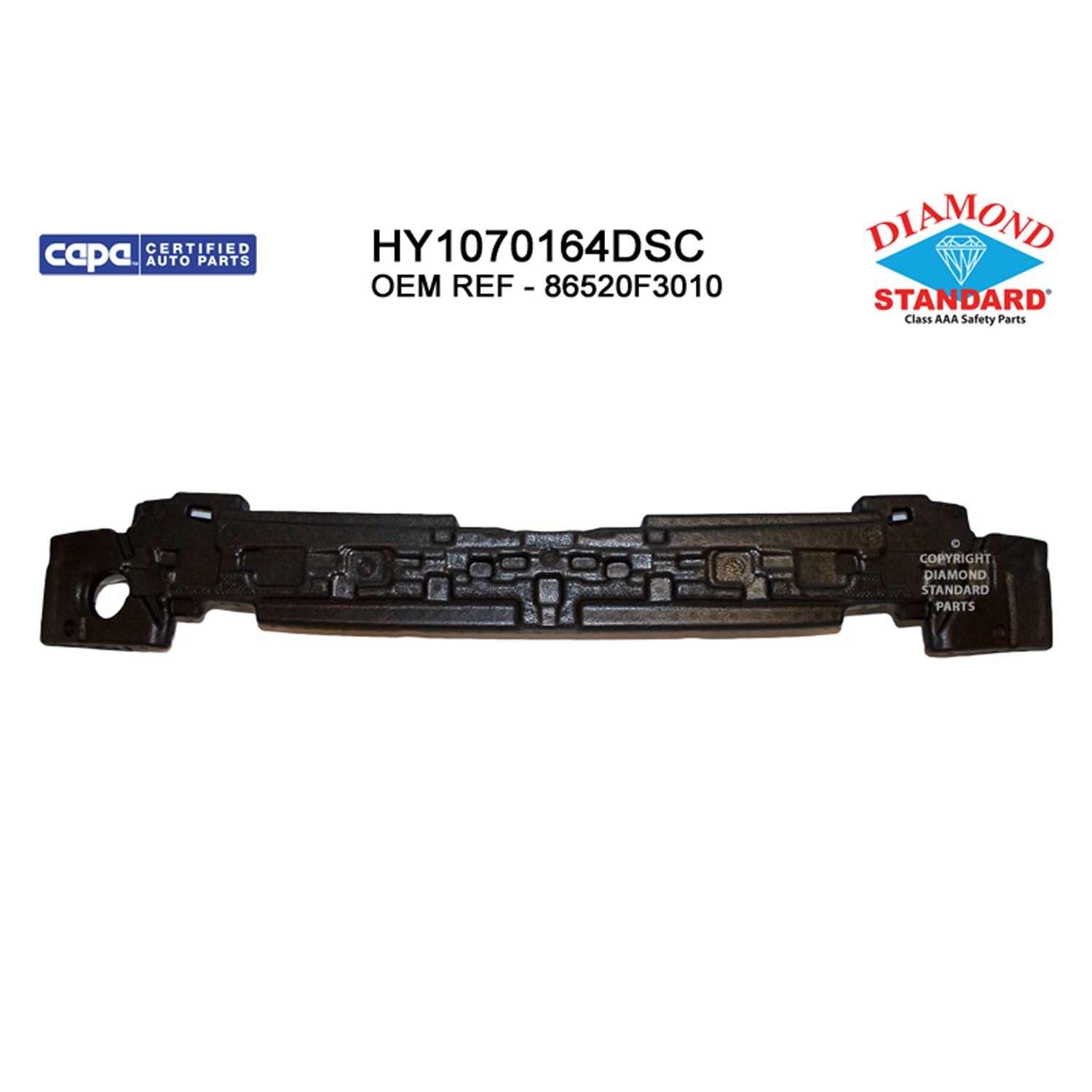 Bumper Impact Absorber Front Sedan USA Built CAPA for Hyundai Elantra 2017–2018