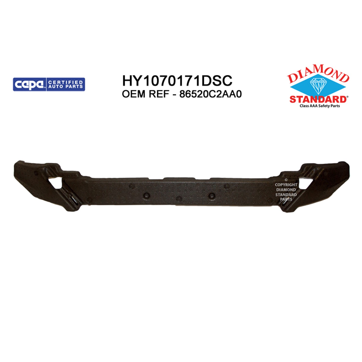 Bumper Impact Absorber Front CAPA for Hyundai Sonata SEL GLS Limited Eco Limited 2.0T GL SE 2018–2019