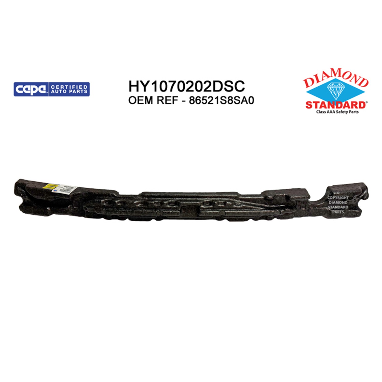 Bumper Impact Absorber Front CAPA for Hyundai Palisade Calligraphy Ultimate Calligraphy Calligraphy Night Edition 2023–2024