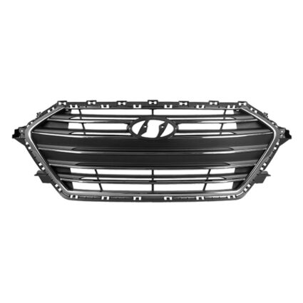 Grille Assembly w/o Auto Cruise Chrome USA Built for Hyundai Elantra Sedan 2017–2018