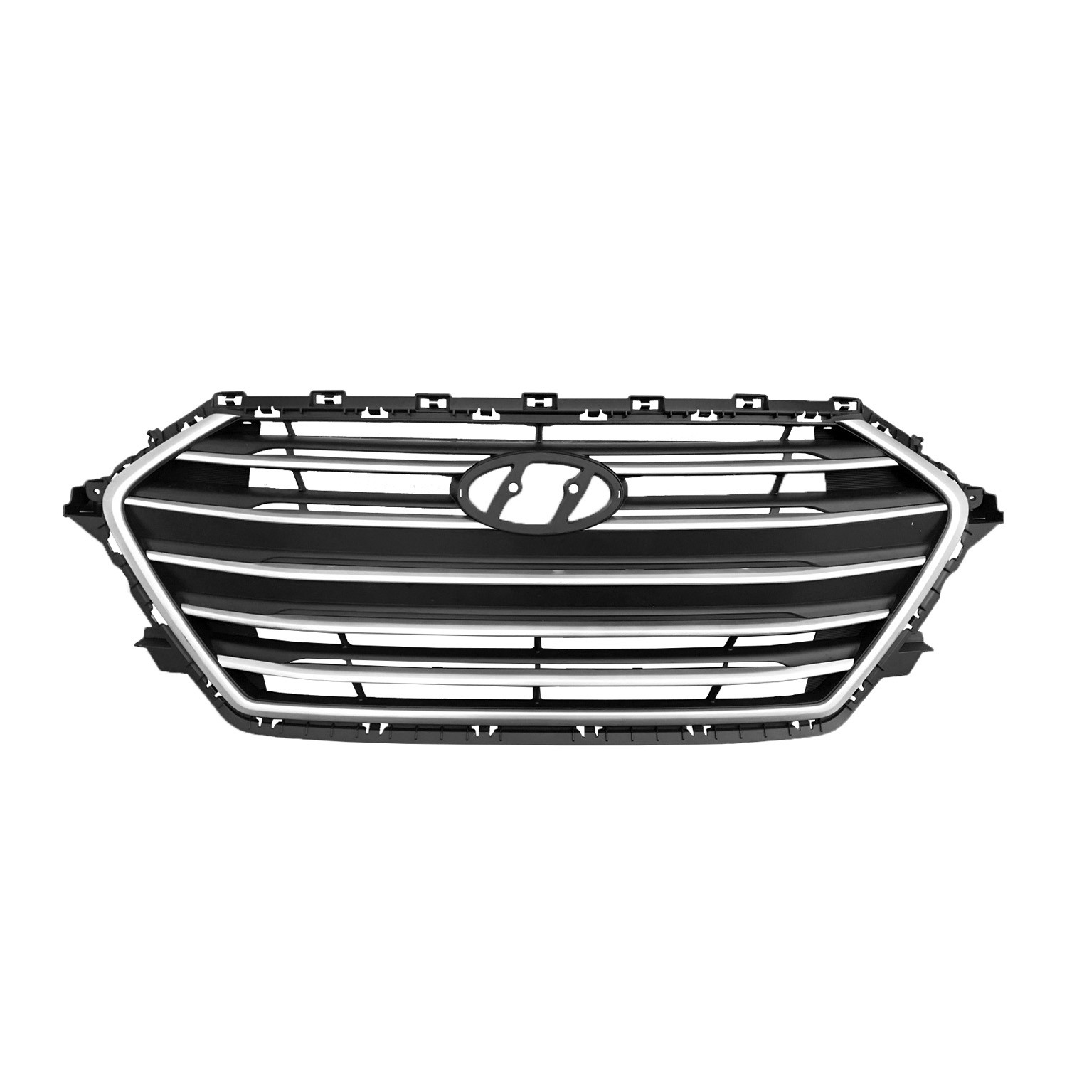 Grille Assembly Silver USA Built for Hyundai Elantra Sedan 2017–2018