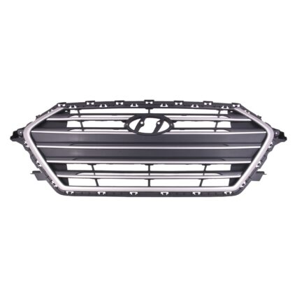 Grille Assembly Silver USA Built CAPA for Hyundai Elantra Sedan 2017–2018