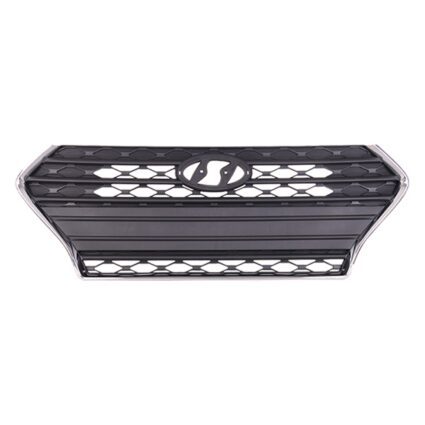 Grille Assembly w/o Fog Lamps w/Chrome Frame CAPA for Hyundai Accent Sedan Hatchback SE Essential 2018–2020