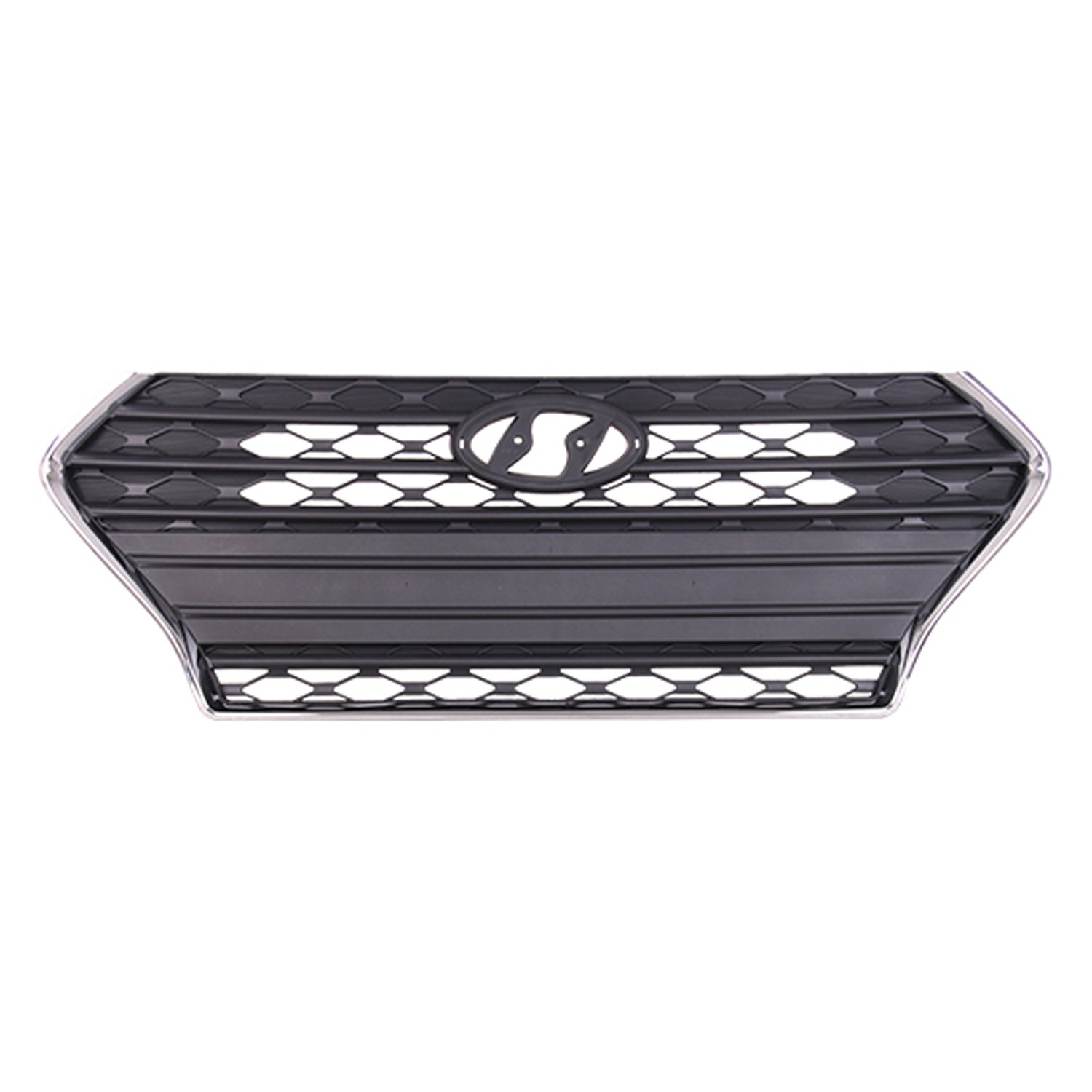 Grille Assembly w/o Fog Lamps w/Chrome Frame CAPA for Hyundai Accent Sedan Hatchback SE Essential 2018–2020