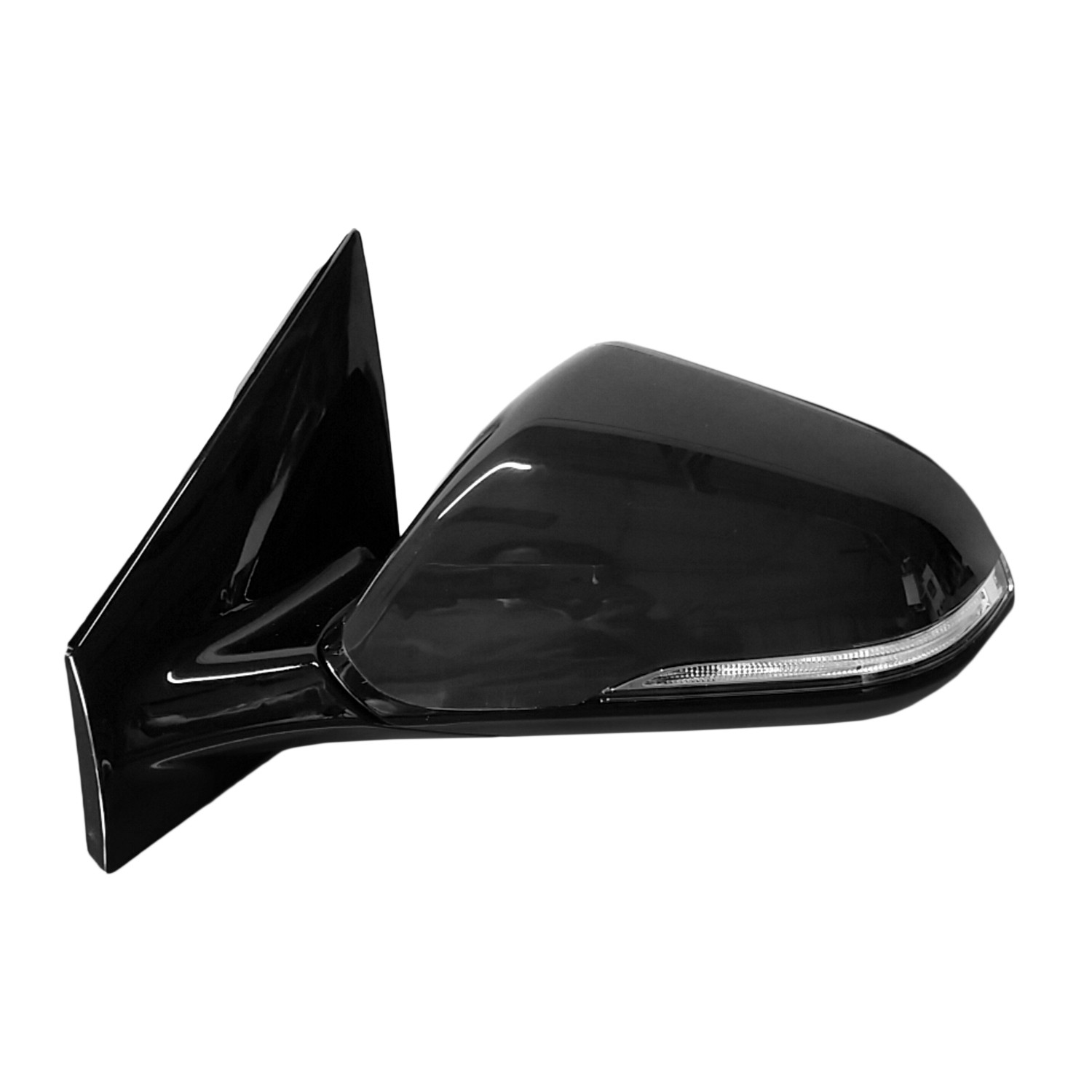 Door Mirror Assembly Left w/BLIS w/Signal Lamp w/o Memory Gloss Black Base for Hyundai Sonata 2015–2017