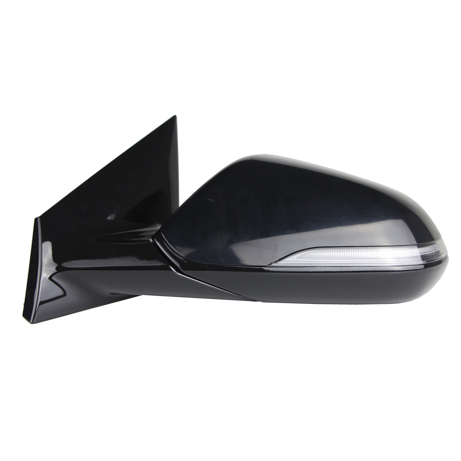 Door Mirror Assembly Left Heated w/Blind Spot Detection w/o Memory w/Signal Lamp Gloss Black for Hyundai Sonata 2018–2019