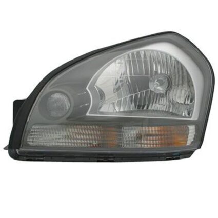 Headlight Assembly Composite Left Clear Reflector Gray Bezel for Hyundai Tucson 2005–2009