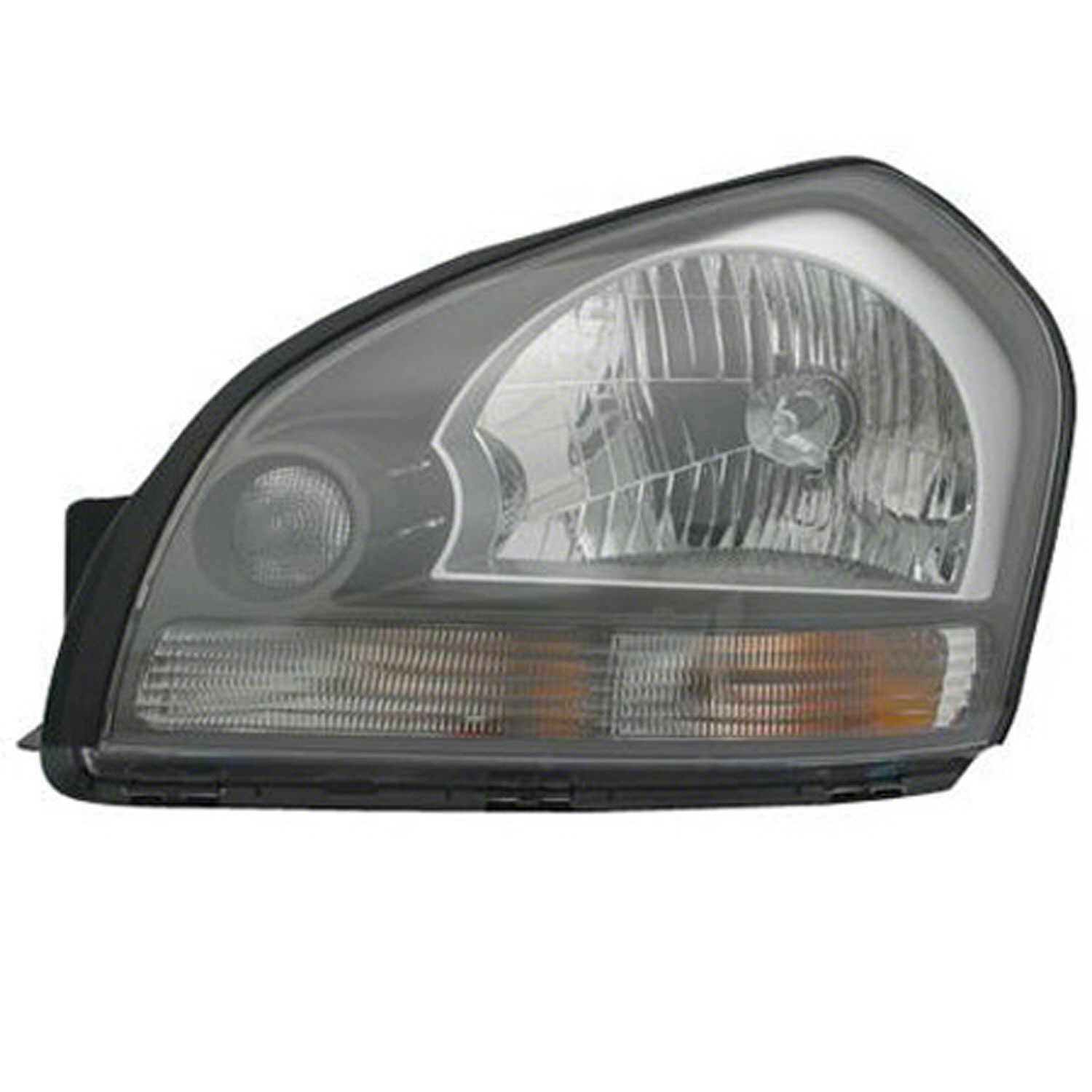 Headlight Assembly Composite Left Clear Reflector Gray Bezel for Hyundai Tucson 2005–2009