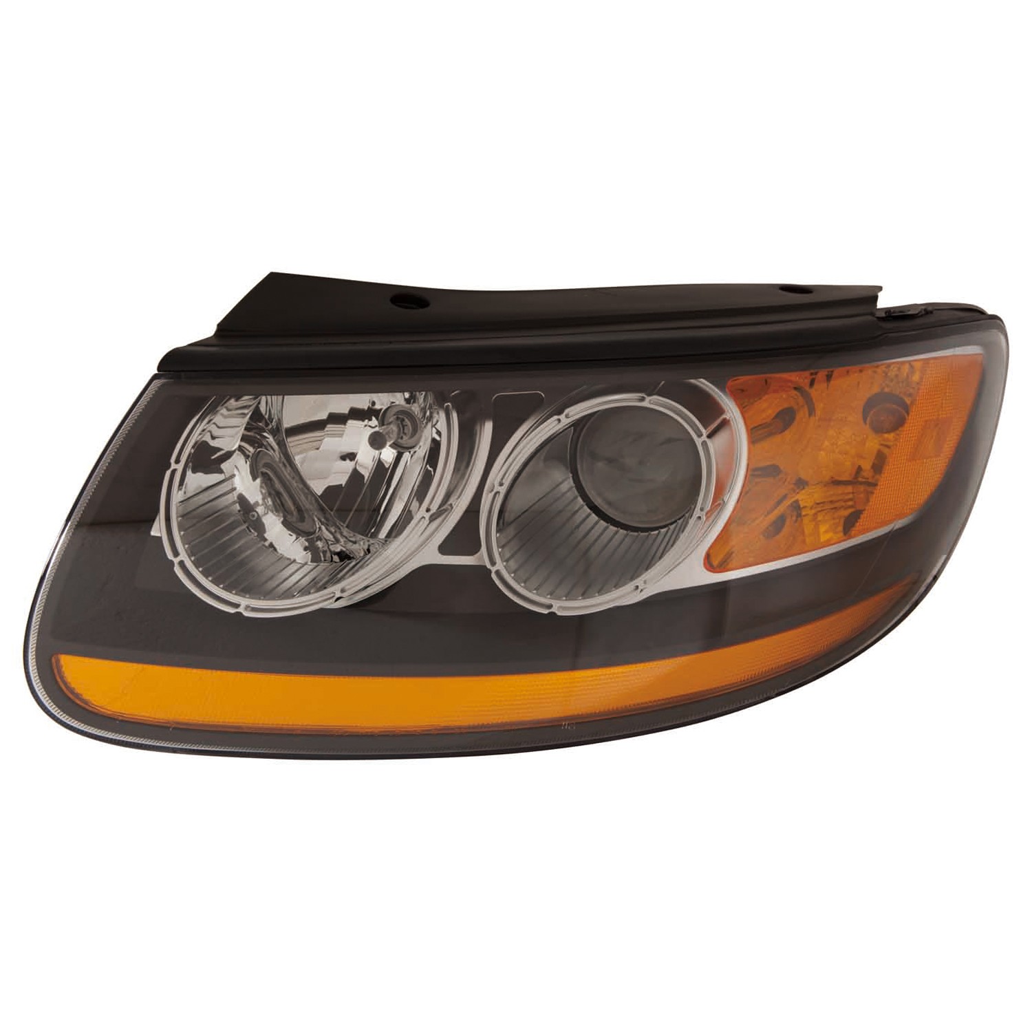 Headlight Assembly Composite Left From 7-11-07 w/Non-Replaceable Bulbs CAPA for Hyundai Santa Fe 2007–2009