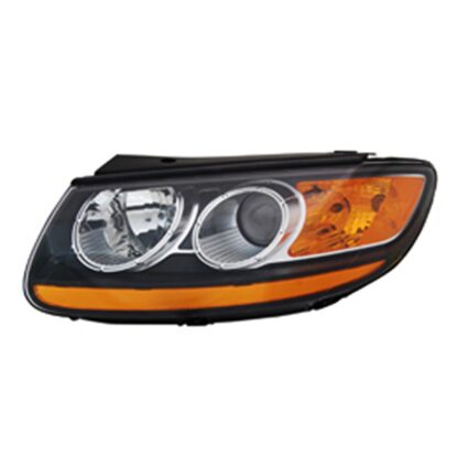 Headlight Assembly Composite Left From 7-11-07 w/Non-Replaceable Bulbs for Hyundai Santa Fe 2007–2009