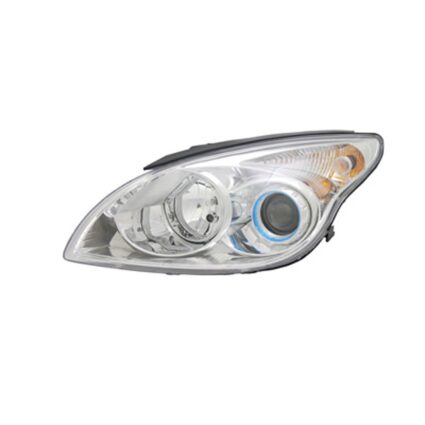 Headlight Assembly Composite Left From 7-1-09 w/o Chrome Ring Cornering Lamp Bezel CAPA for Hyundai Elantra Hatchback 2010–2012