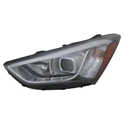 Headlight Assembly Composite Left 7 Seat Halogen for Hyundai Santa Fe Limited GLS 2013–2016