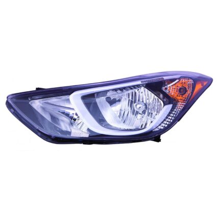 Headlight Assembly Composite Left w/o LED Position Lamp Korea Built for Hyundai Elantra 2014–2016