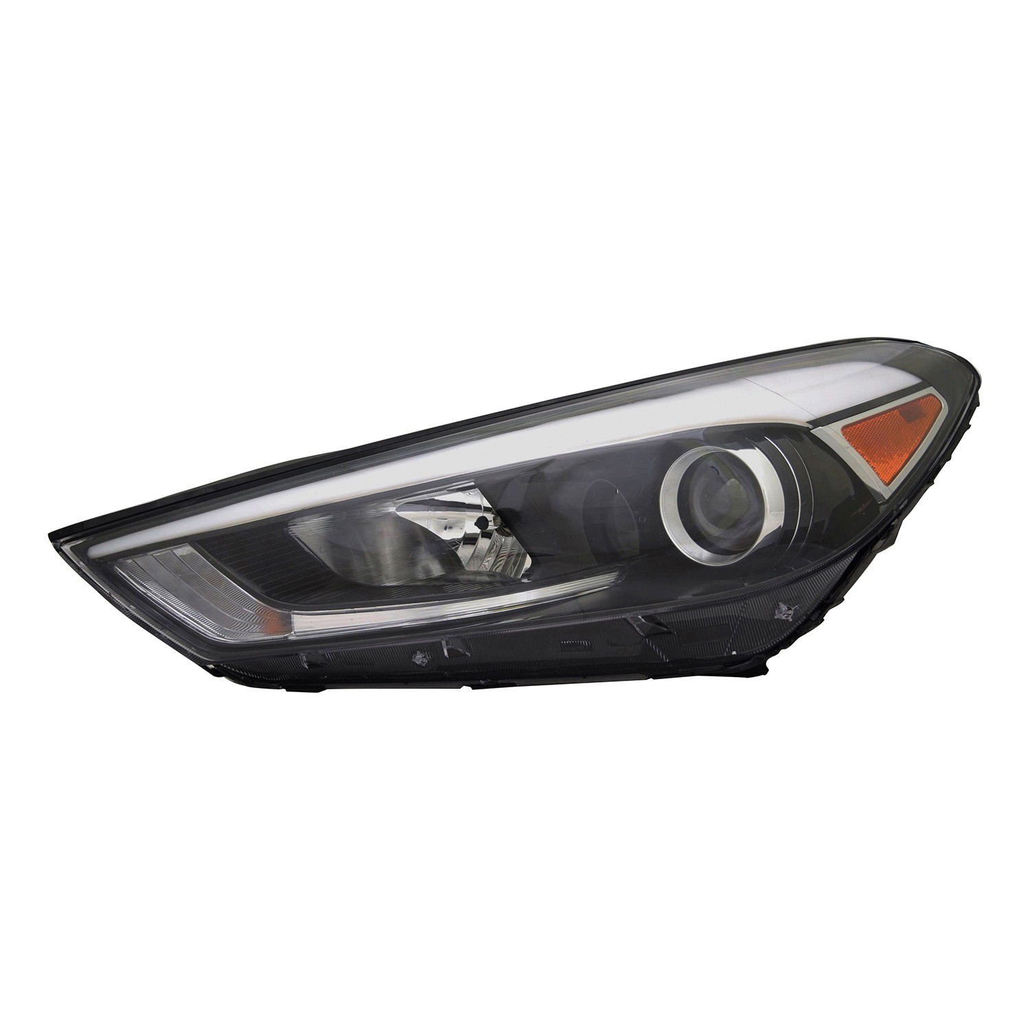 Headlight Assembly Composite Left Halogen w/o LED Position Lamp CAPA for Hyundai Tucson 2016–2018