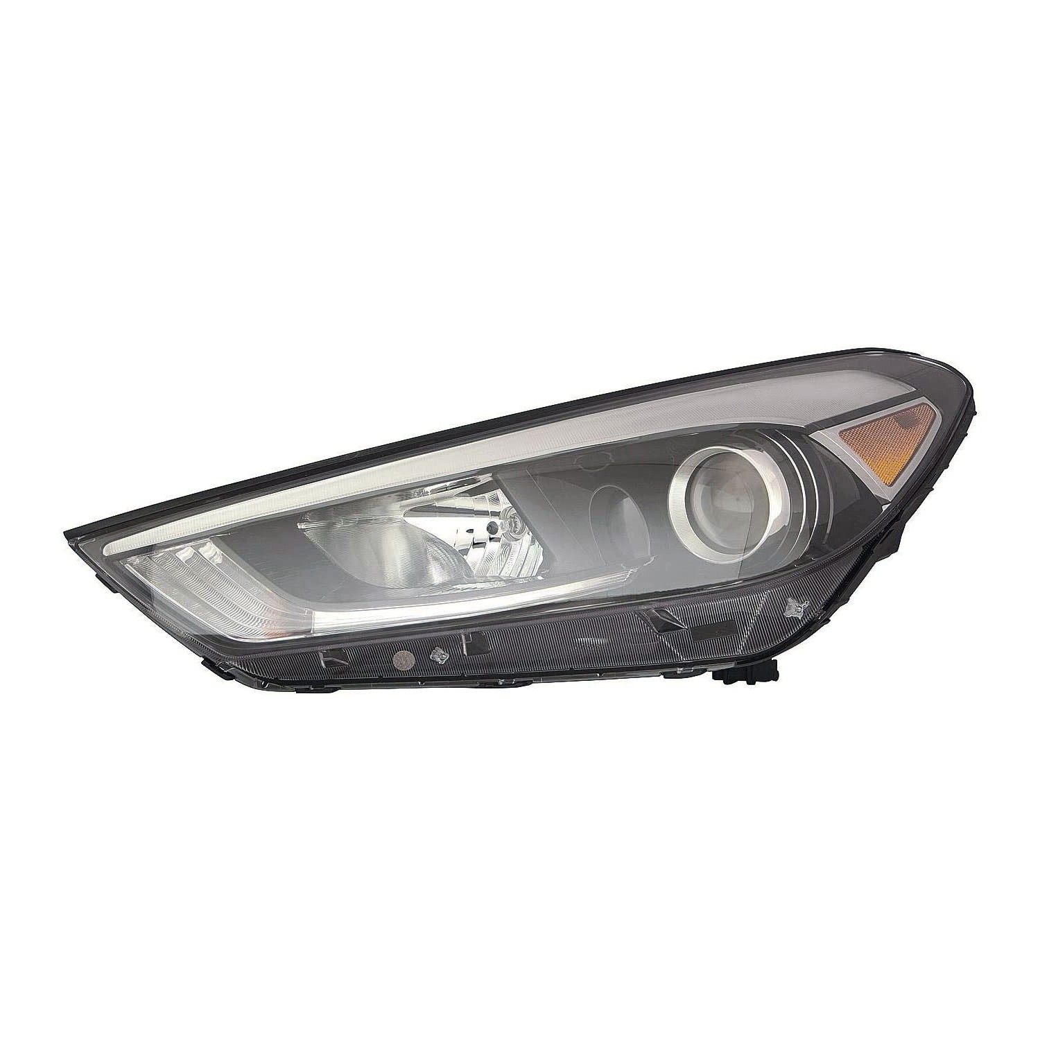 Headlight Assembly Composite Left Halogen w/LED Position Lamp CAPA for Hyundai Tucson 2016–2018