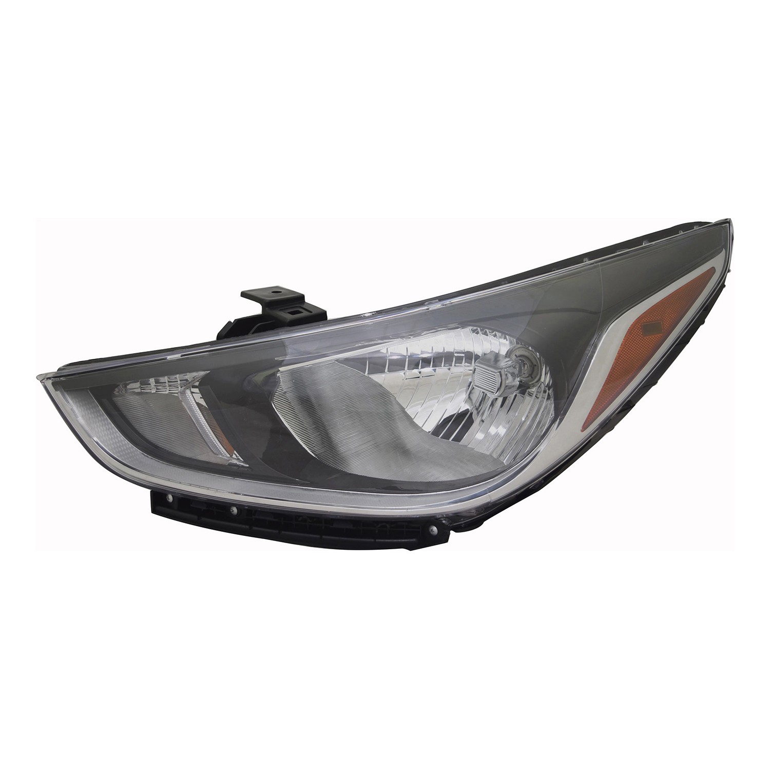 Headlight Assembly Composite Left Halogen Standard Type CAPA for Hyundai Accent Hatchback Sedan 2018–2022