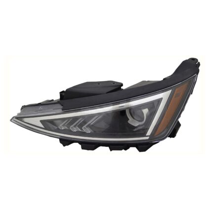 Headlight Assembly Composite Left w/o LED Daytime Running Lamps USA Built for Hyundai Elantra 2019–2020