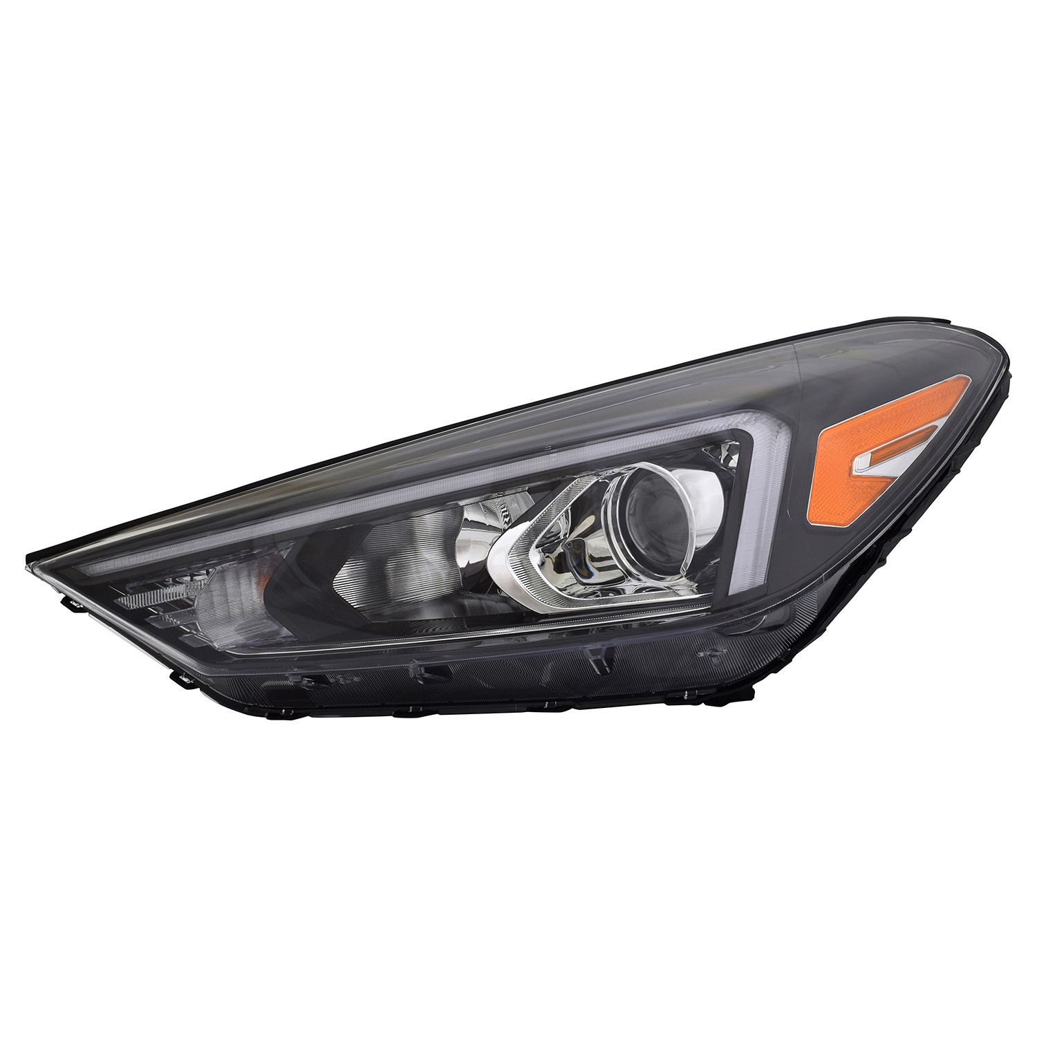 Headlight Assembly Composite Left Halogen w/LED Position Lamp CAPA for Hyundai Tucson 2019–2021