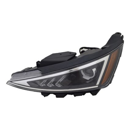 Headlight Assembly Composite Left Halogen w/o LED Daytime Running Lamps Korea Built for Hyundai Elantra 2019–2020