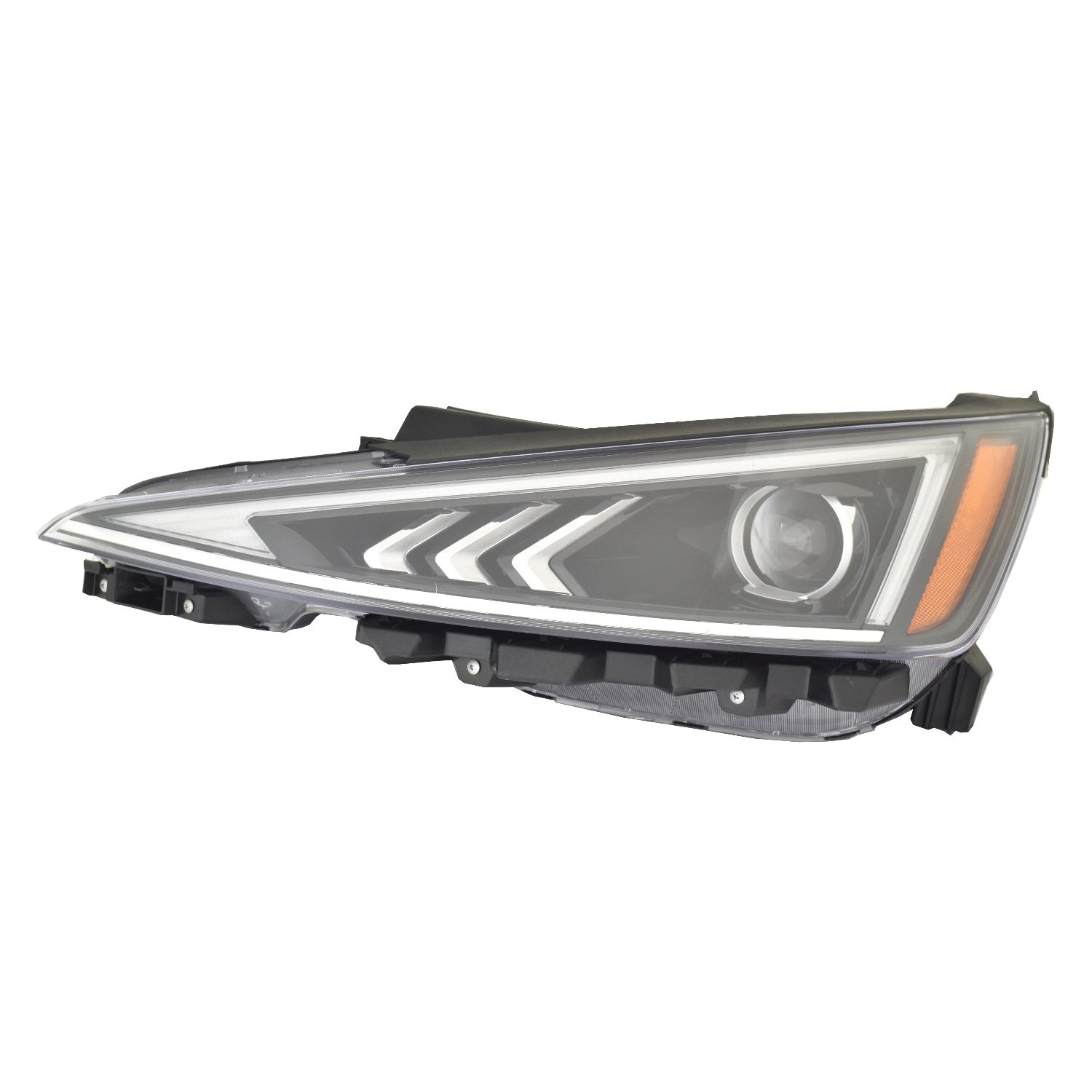 Headlight Assembly Composite Left Halogen w/LED Daytime Running Lamps CAPA for Hyundai Elantra 2019–2020