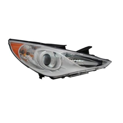 Headlight Assembly Composite Right Halogen Type 1 White Bezel for Hyundai Sonata GLS 2011–2014