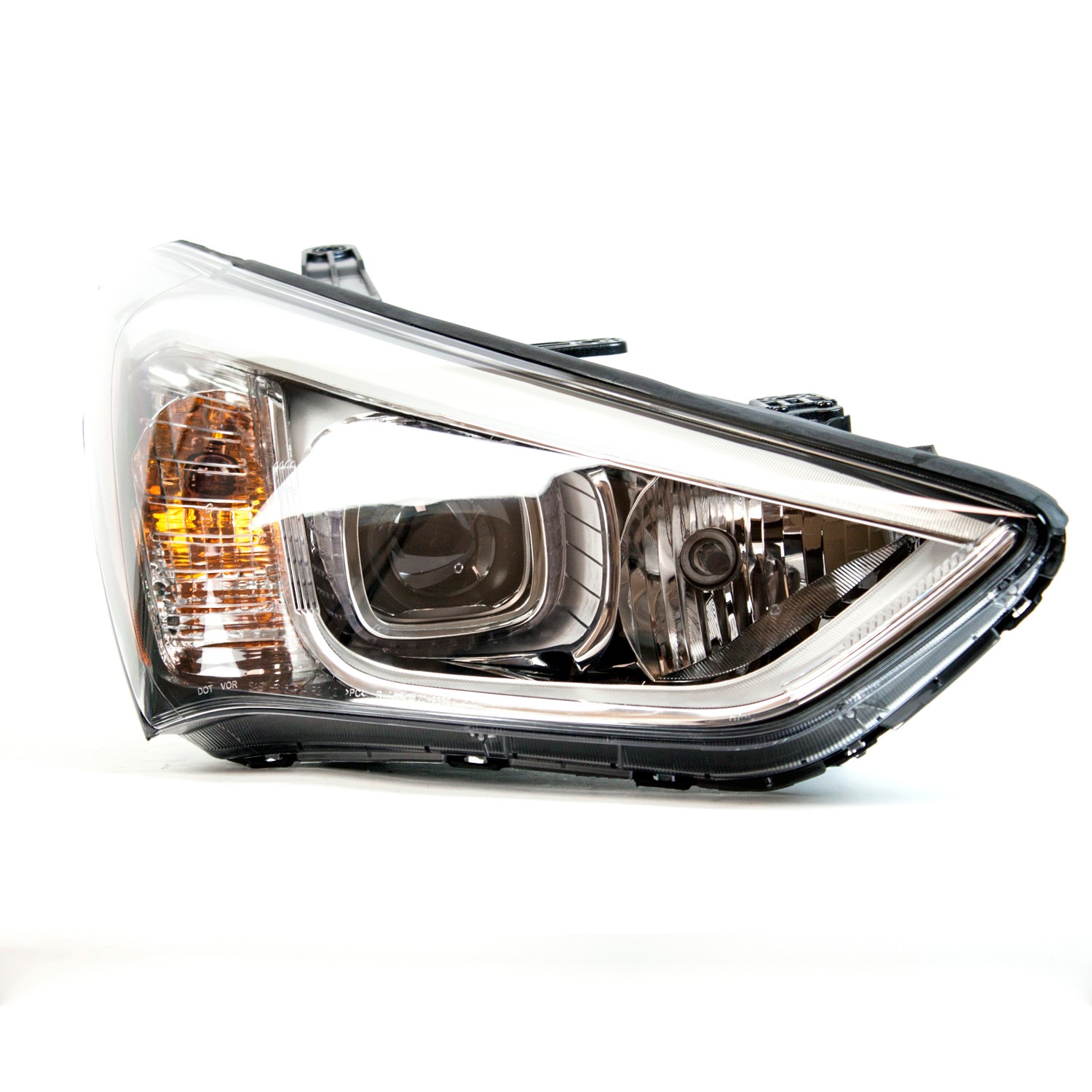 Headlight Assembly Composite Right Halogen CAPA for Hyundai Santa Fe Sport 2013–2016