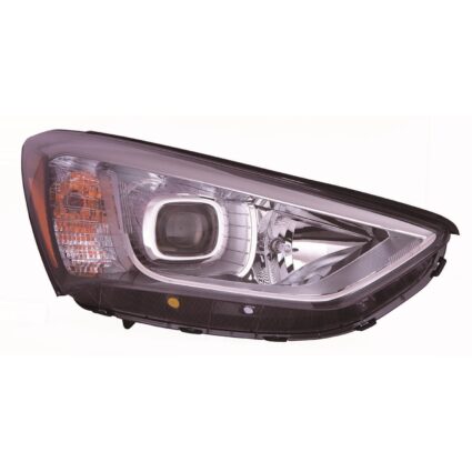 Headlight Assembly Composite Right 7 Seat Halogen for Hyundai Santa Fe Limited GLS 2013–2016