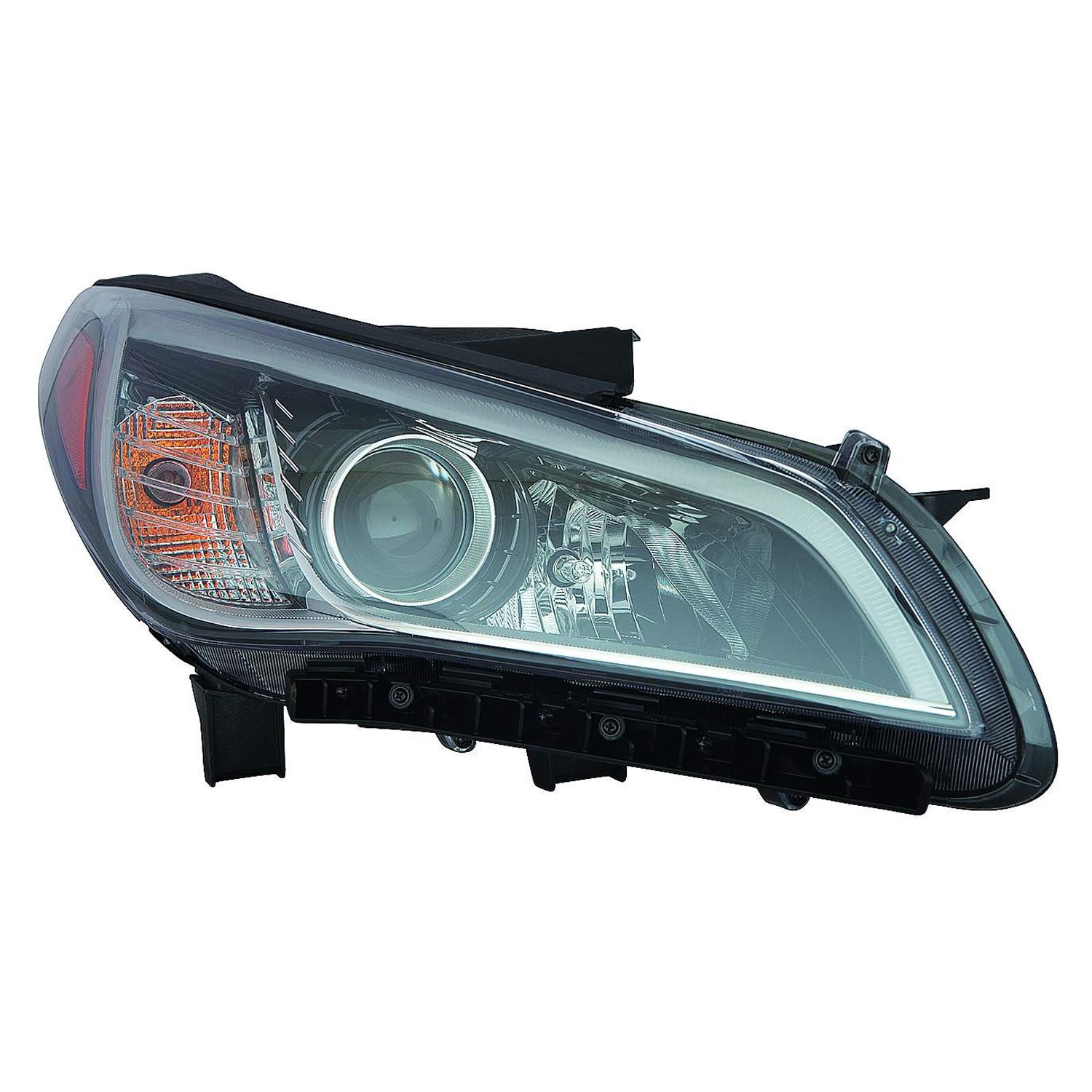 Headlight Assembly Composite Right Halogen CAPA for Hyundai Sonata Limited Sport Sport 2.0T Limited 2.0T Sport Tech 2015–2017