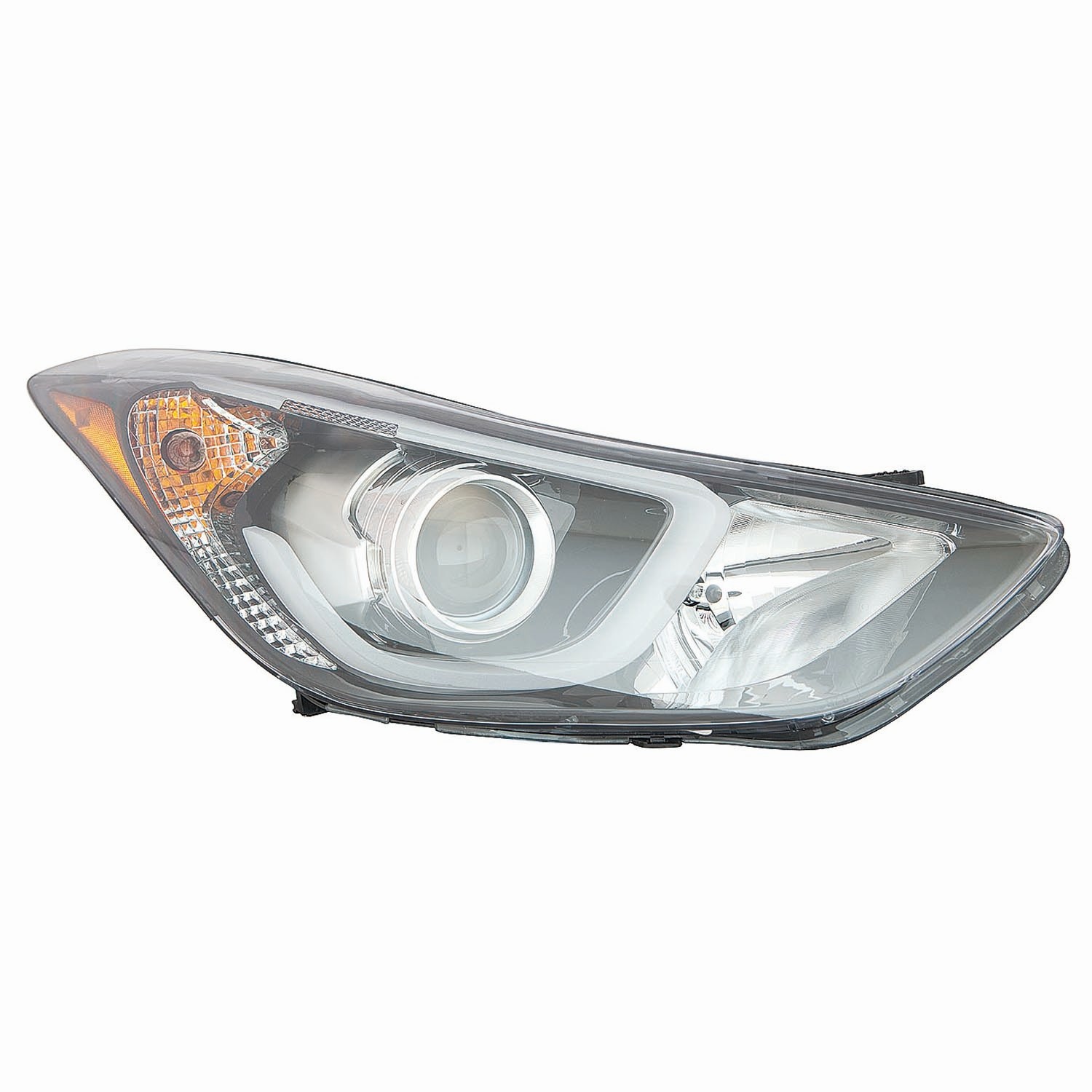 Headlight Assembly Composite Right w/LED Position Lamp Korea Built CAPA for Hyundai Elantra Elantra Coupe