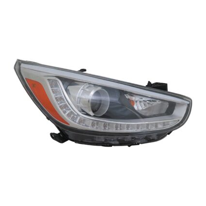 Headlight Assembly Composite Right LED Projector Type CAPA for Hyundai Accent 2012–2017