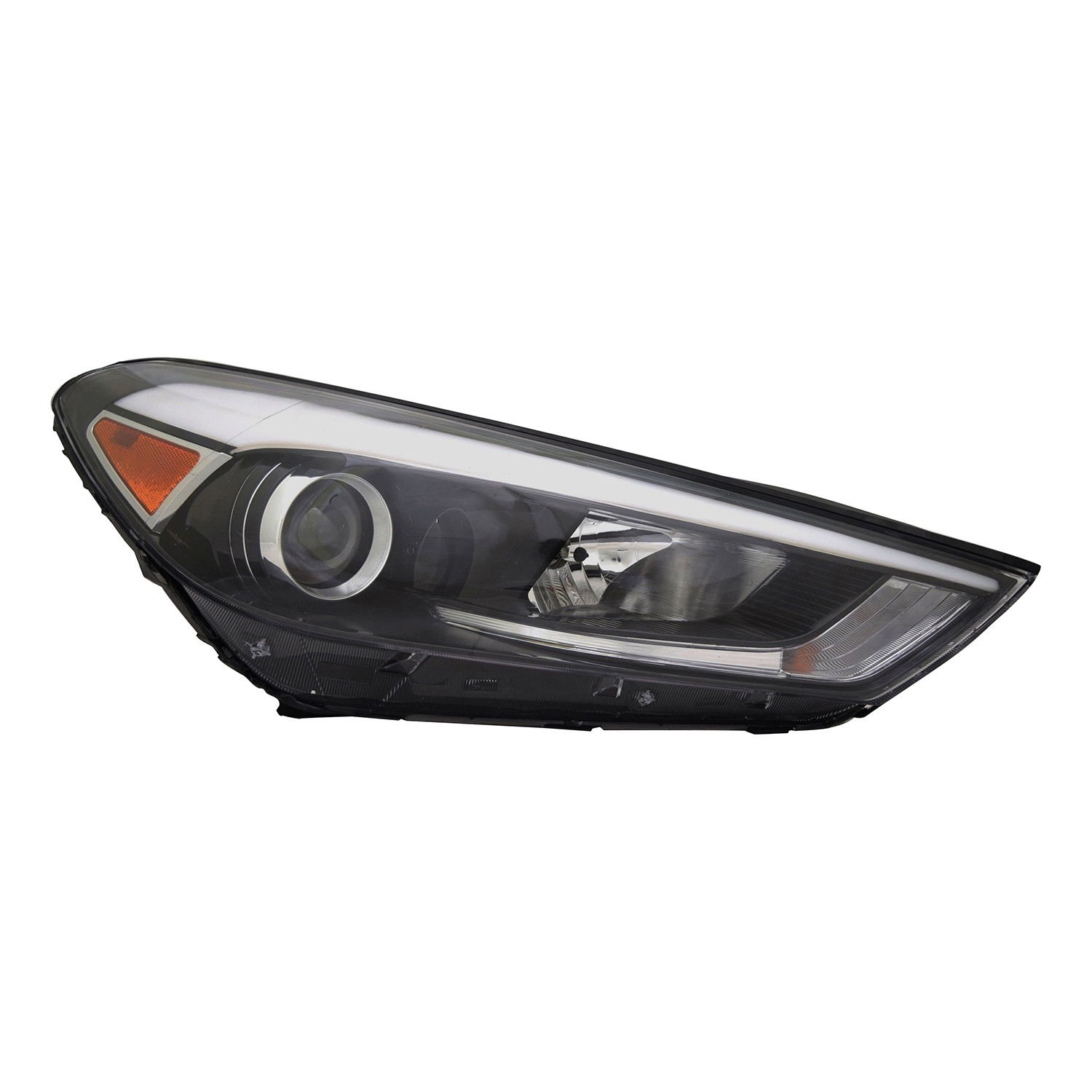 Headlight Assembly Composite Right Halogen w/o LED Position Lamp for Hyundai Tucson 2016–2018