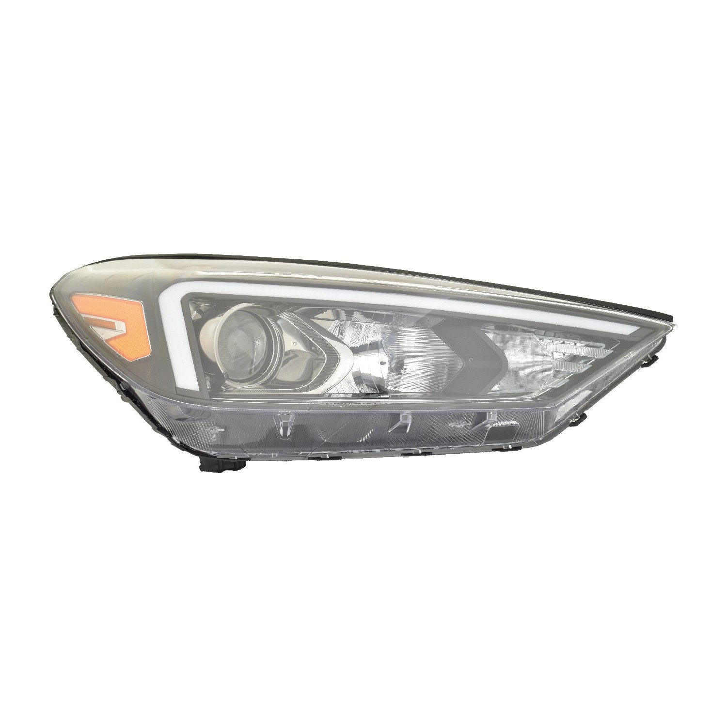 Headlight Assembly Composite Right Halogen w/o LED Position Lamp CAPA for Hyundai Tucson 2019–2021