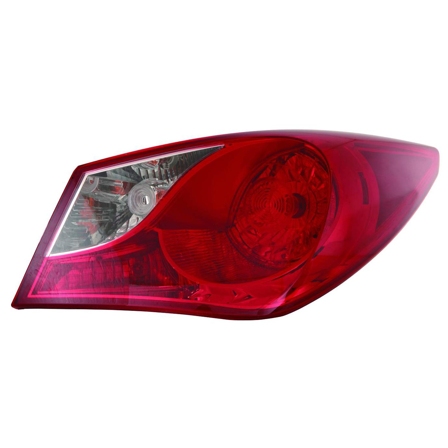 Tail Light Assembly Right Outer Bulb Type CAPA for Hyundai Sonata Limited 2.0T 2.0T Limited GL SE GLS 2011–2014