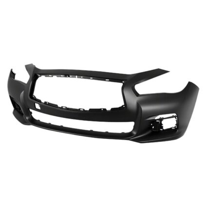 Bumper Cover Front w/o Object Sensors Primed CAPA for INFINITI Q50 Base Premium 2014–2017