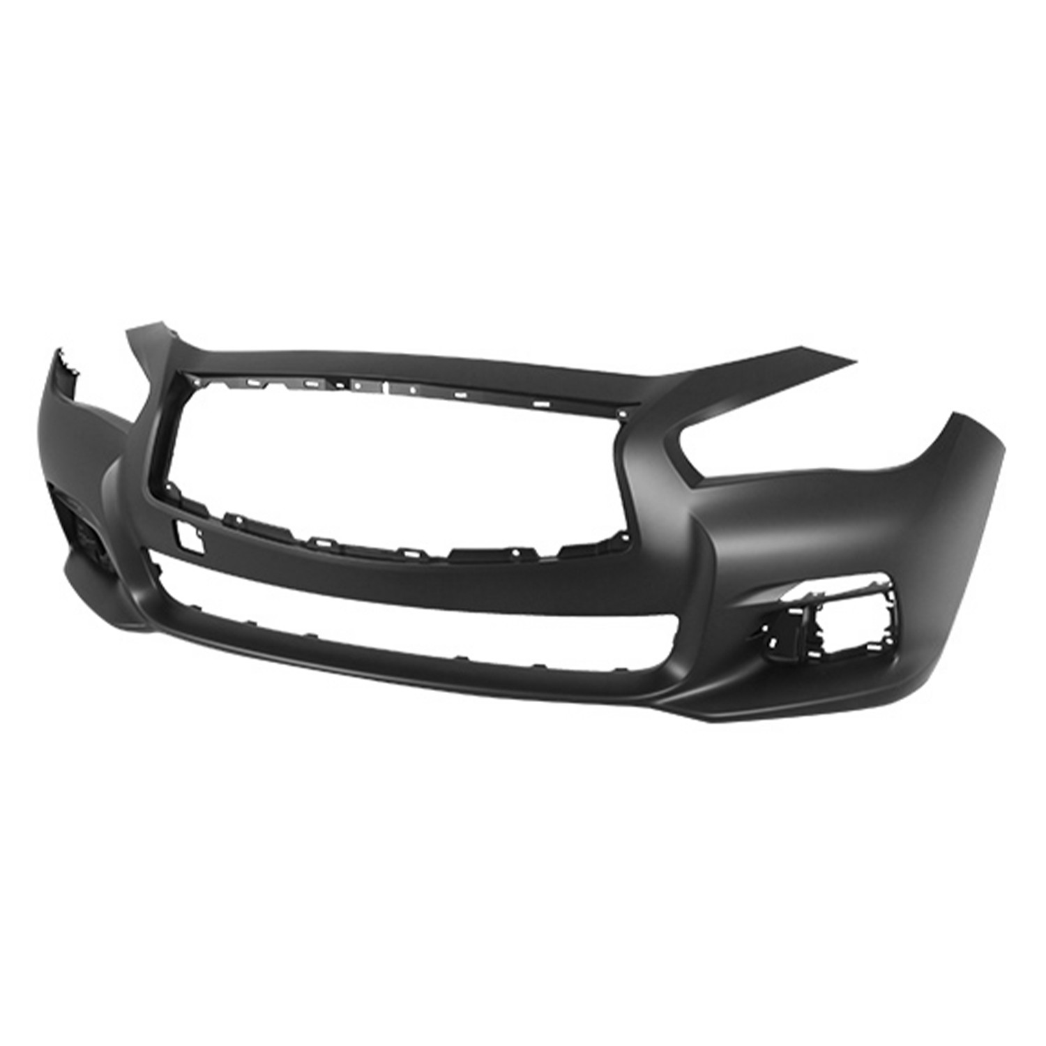 Bumper Cover Front w/o Object Sensors Primed CAPA for INFINITI Q50 Base Premium 2014–2017