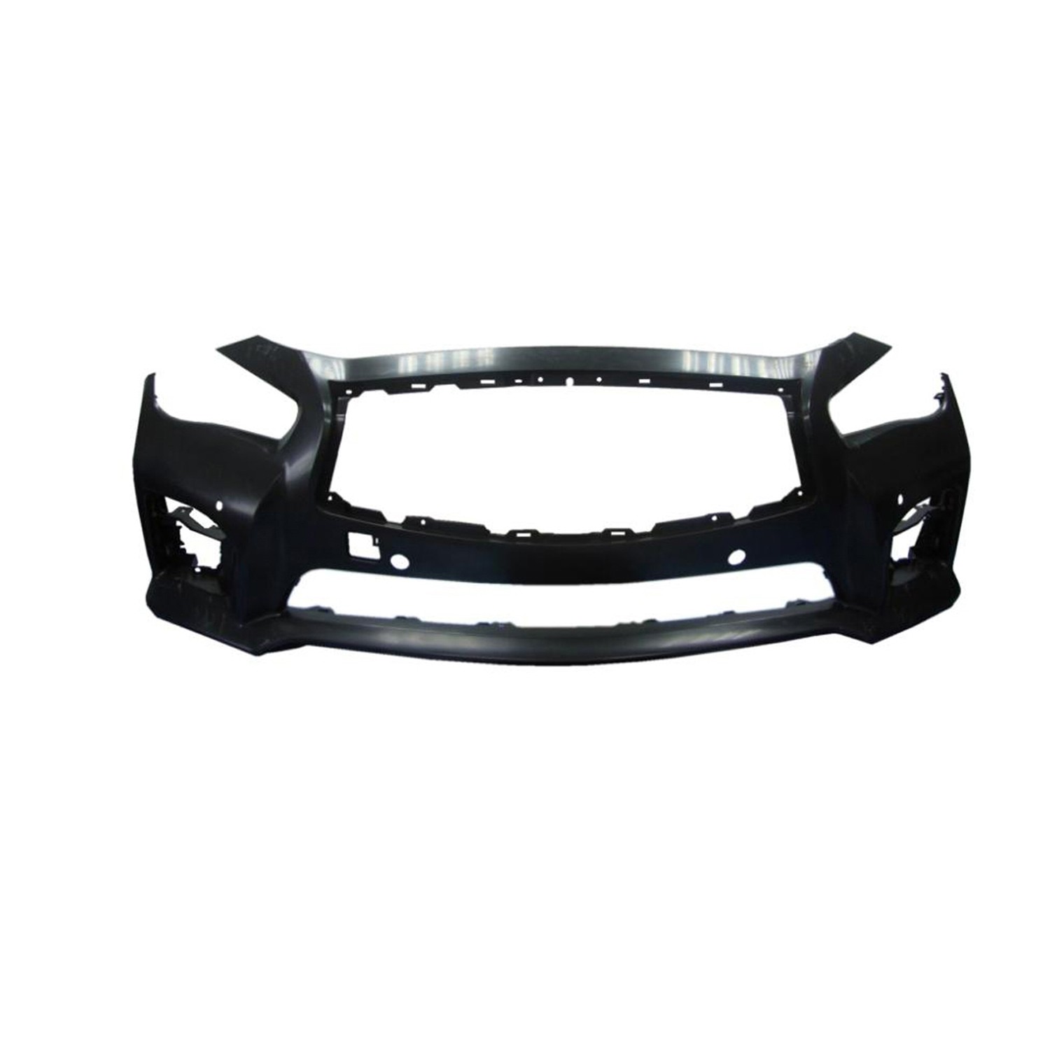 Bumper Cover Front w/Object Sensors Primed for INFINITI Q50 Sport Seduction Red Sport 400 2014–2017