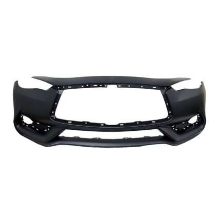 Bumper Cover Front w/o Object Sensors Primed CAPA for INFINITI Q60 2017–2022
