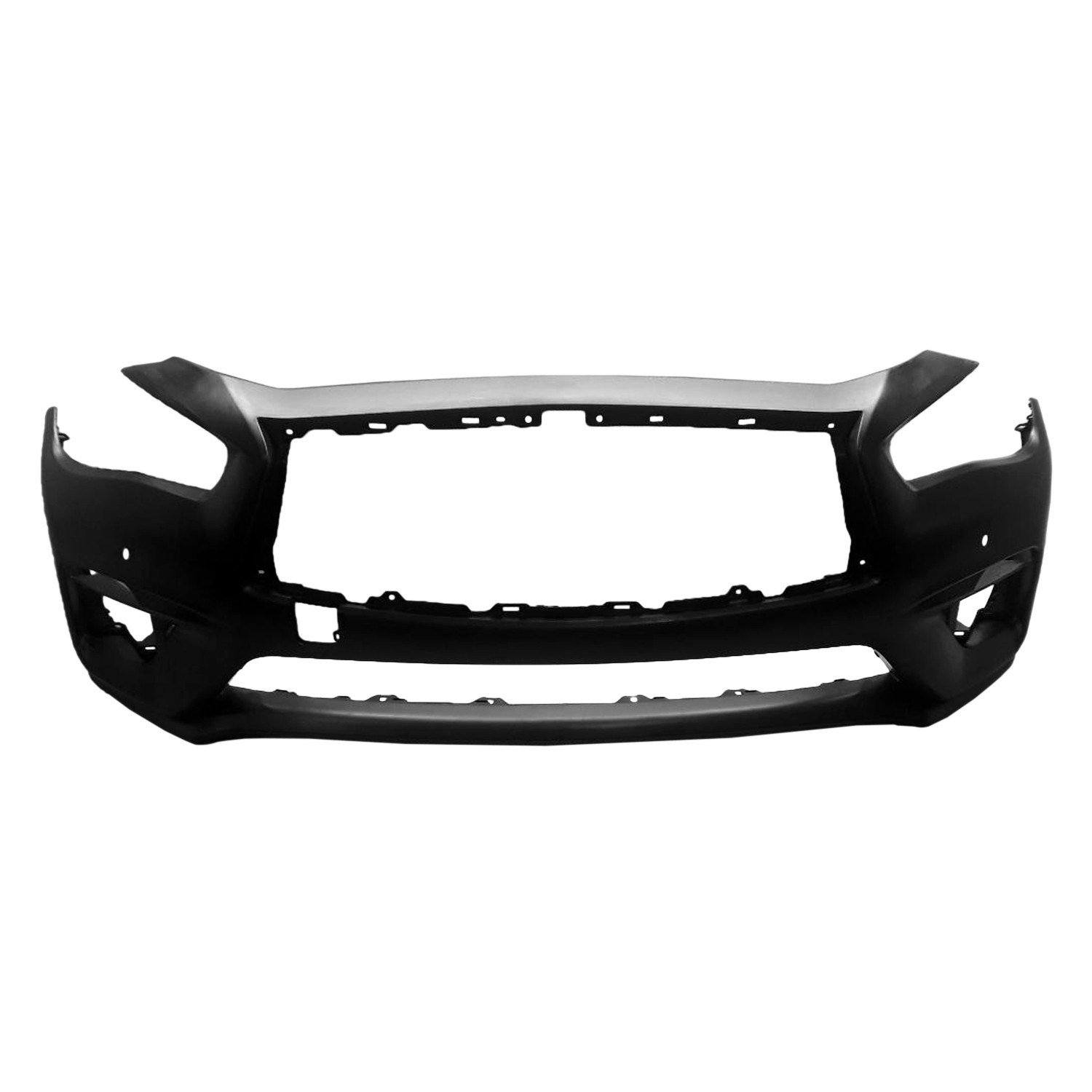 Bumper Cover Front w/Object Sensors Primed CAPA for INFINITI Q50 Pure Luxe Hybrid Luxe Hybrid 2018–2023