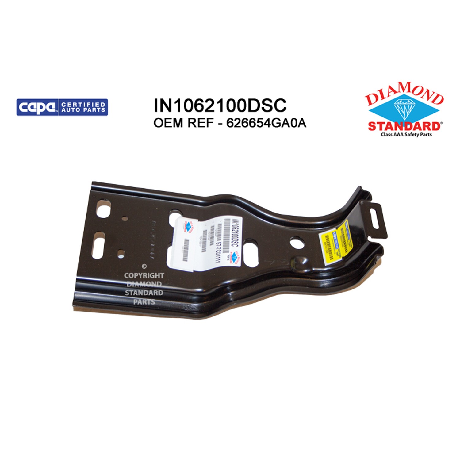 Bumper Support Front Left Bracket CAPA for INFINITI Q50 2014–2023