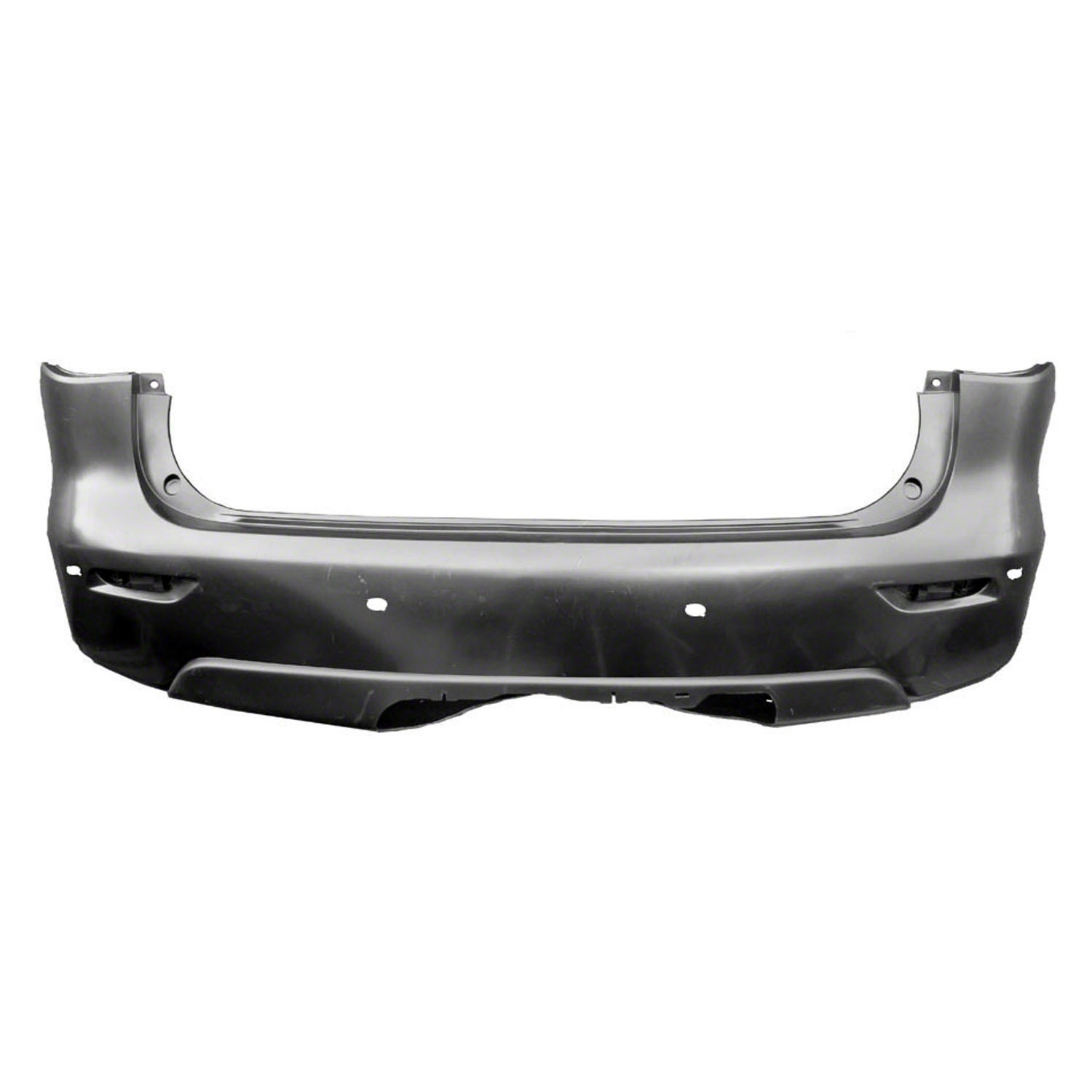 Bumper Cover Rear w/Premium Pkg w/Driver Assist Pkg w/Towing Pkg w/Object Sensors w/Towing Hitch Primed for INFINITI JX35 QX60