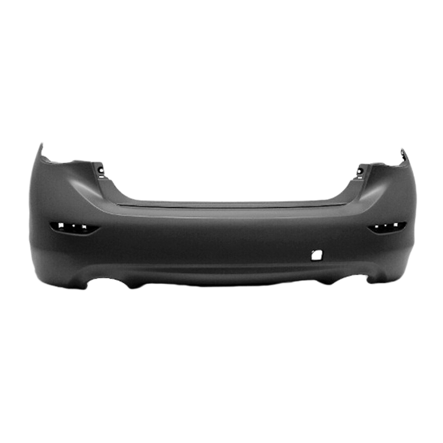Bumper Cover Rear w/o Object Sensors Primed CAPA for INFINITI Q50 2014–2017