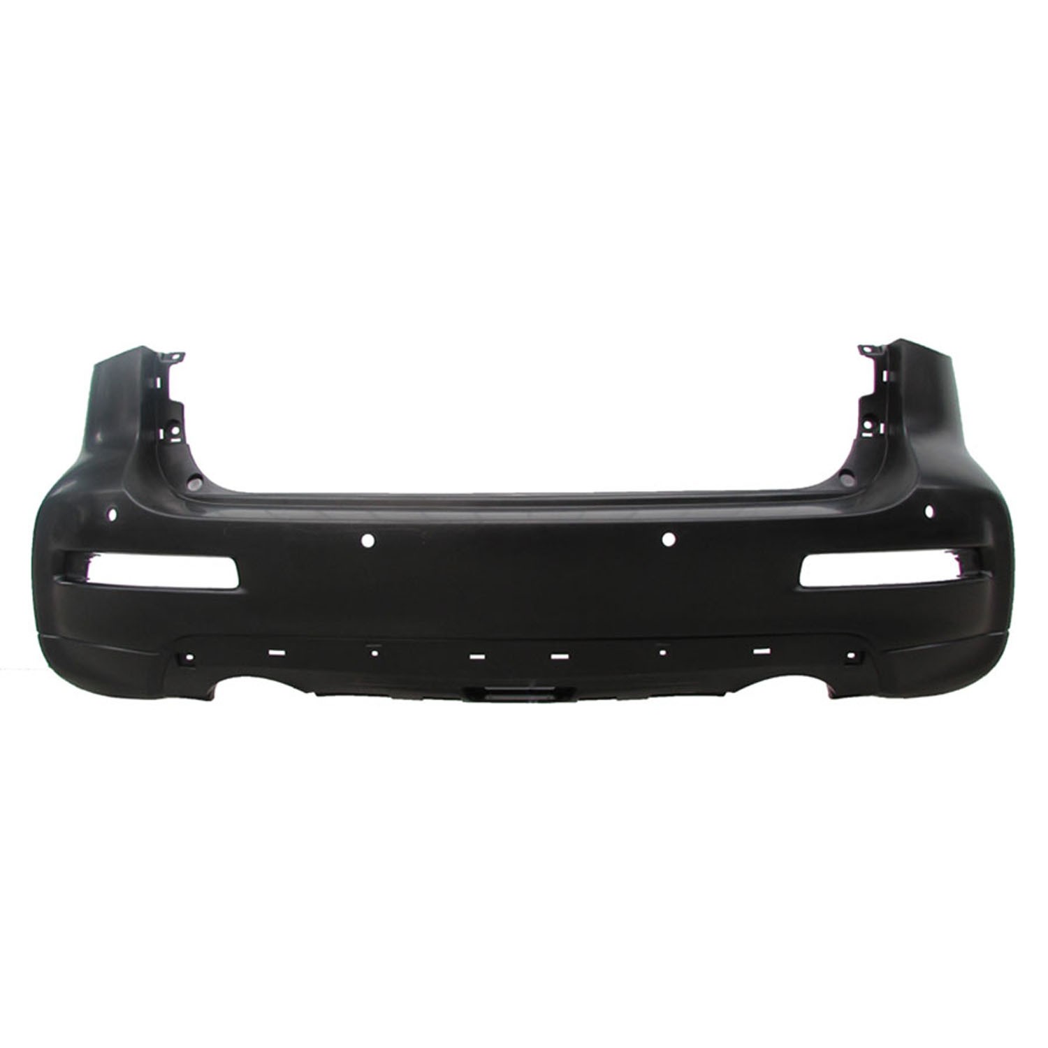 Bumper Cover Rear w/Park Distance Sensors w/o Around View Monitor 4 Sensor Holes Primed CAPA for INFINITI QX50 2016–2017