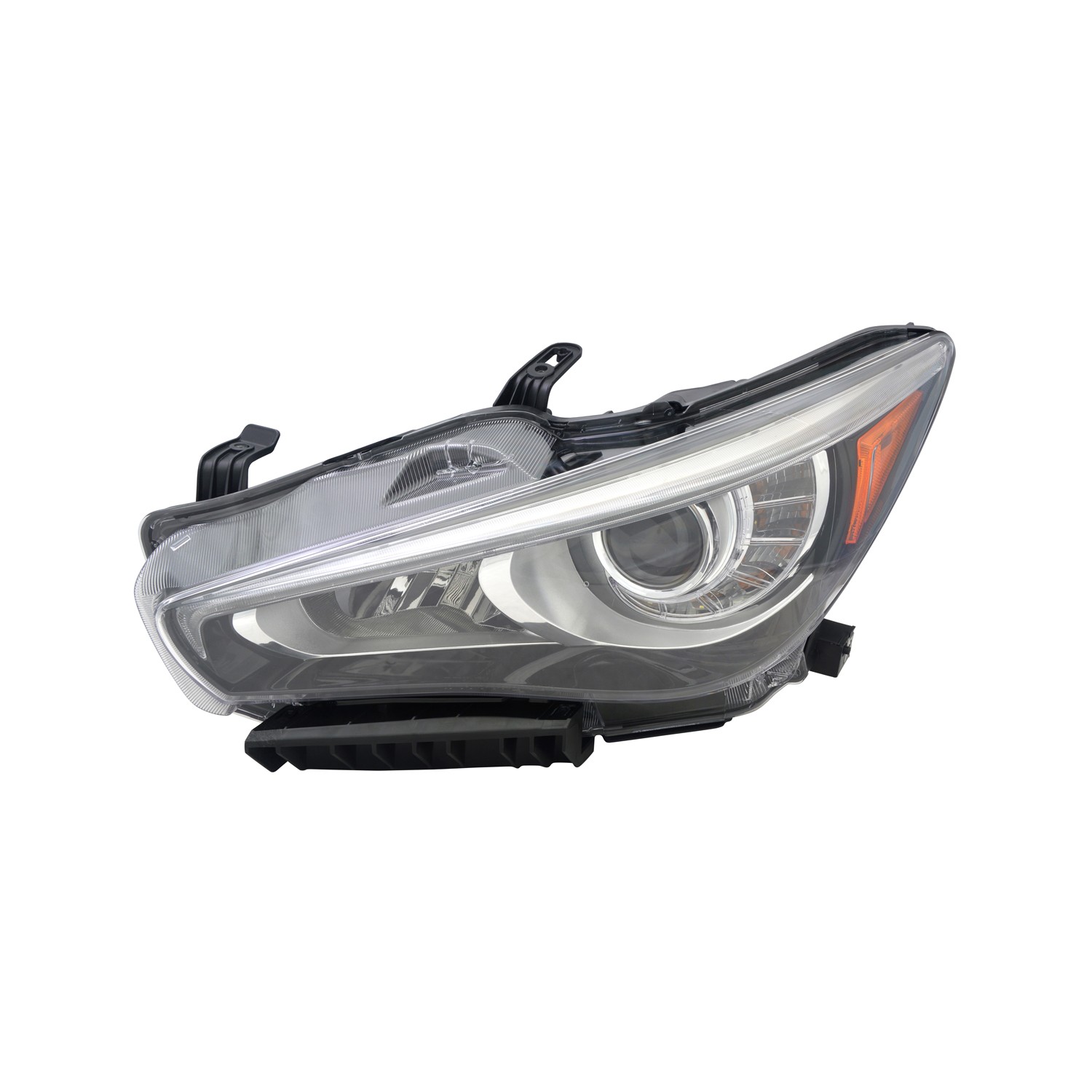 Headlight Assembly Composite Left w/o Adaptive Headlamps for INFINITI Q50 2014–2017