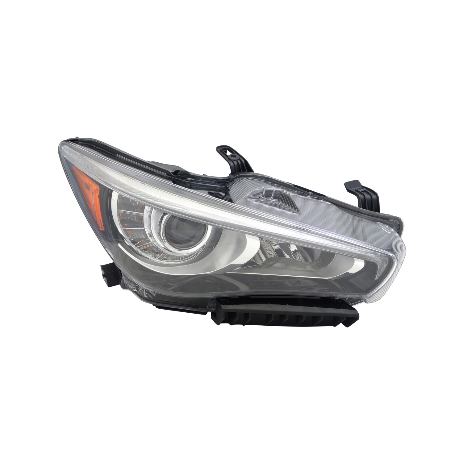 Headlight Assembly Composite Right w/o Adaptive Headlamps for INFINITI Q50 2014–2017