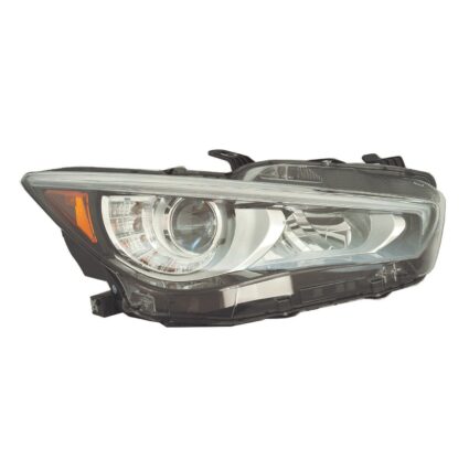 Headlight Assembly Composite Right w/o Adaptive Headlamps CAPA for INFINITI Q50 2018–2023